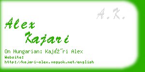 alex kajari business card